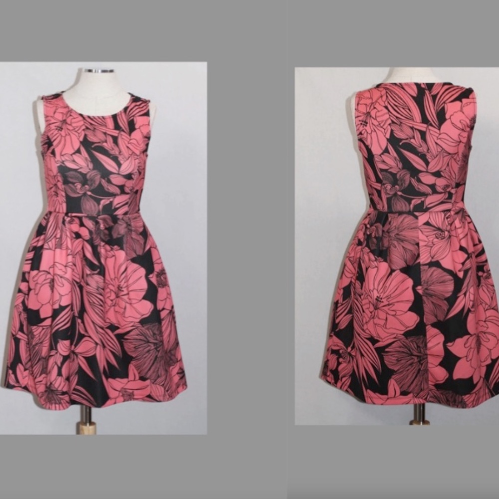 Black & Pink Floral Dress